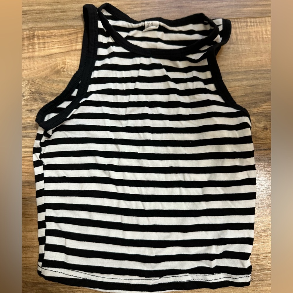 Black and White Striped Tank Top